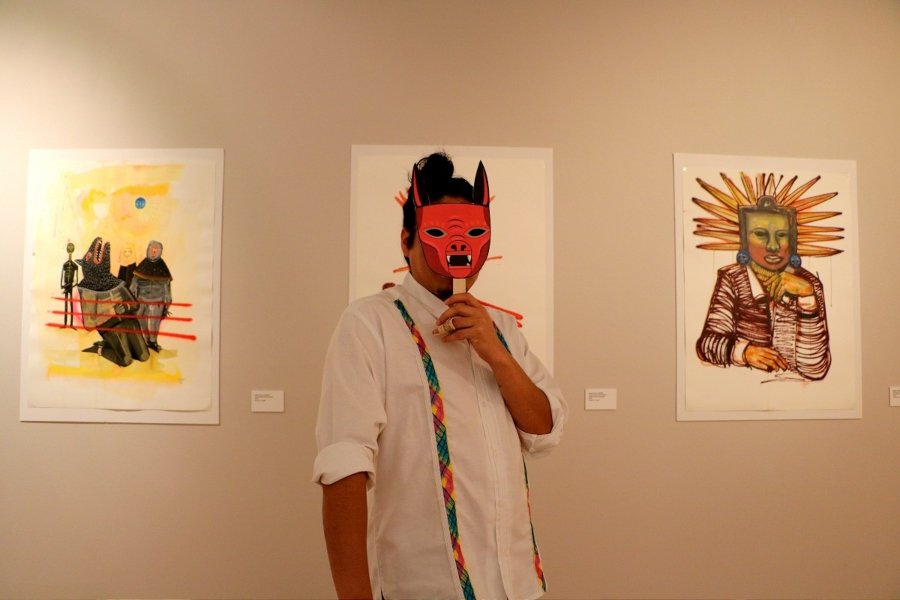 Saner takes up the motif of the masks as evidence of Mexican traditions