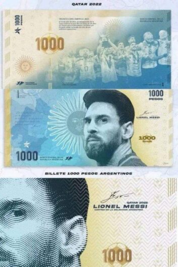 Messi podría aparecer en los billetes argentinos de 1000 pesos