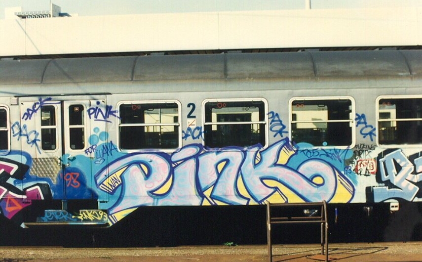 Lady Pink Pink On a European Train 1993 widewalls allcitycanvas