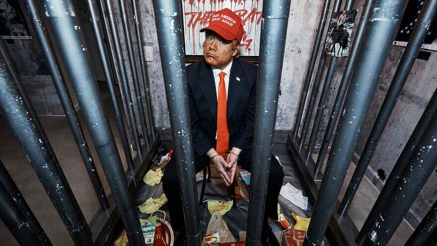 Trump encerrado en una celda en su propio Hotel