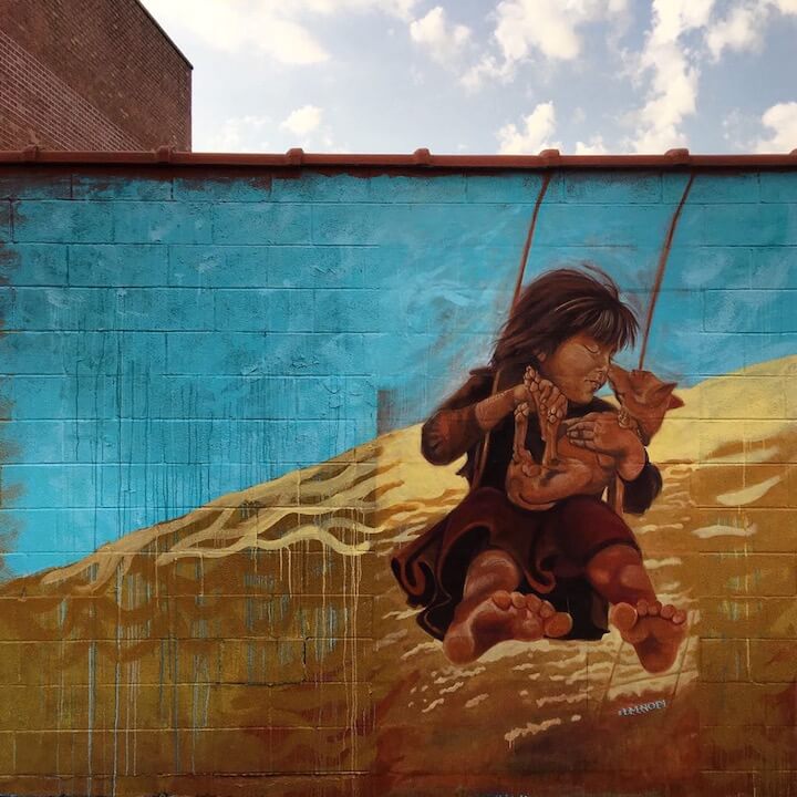 LMNOPI street art welling court mural project