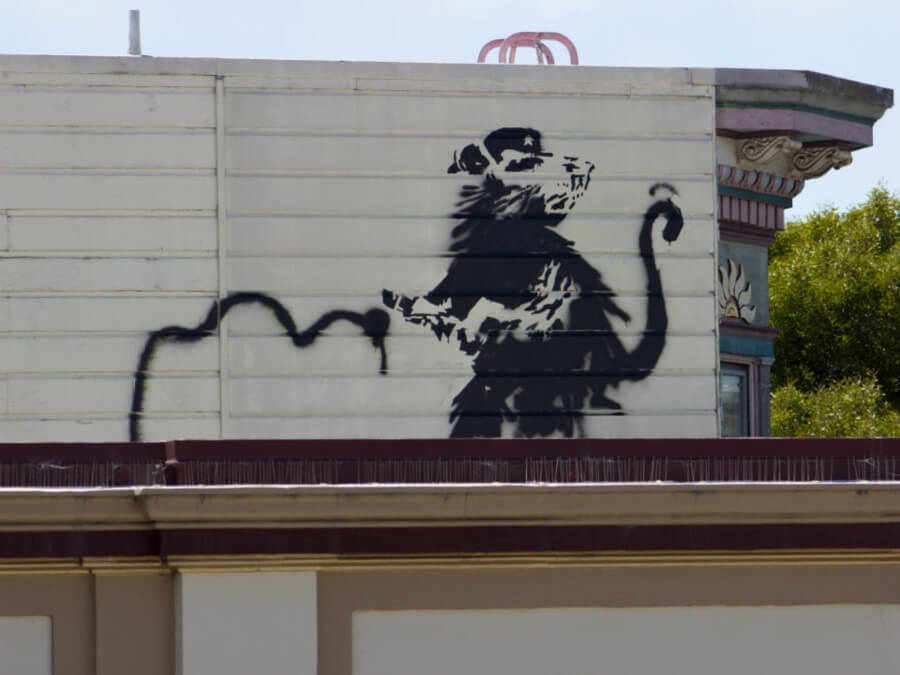 Rata de Banksy en muro