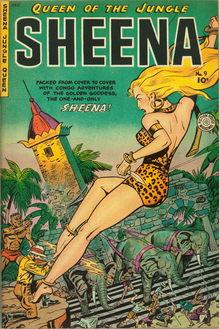 Comic de Sheena -Sheena #9 Fall, 1950- en el Museo Digital del Cómic
