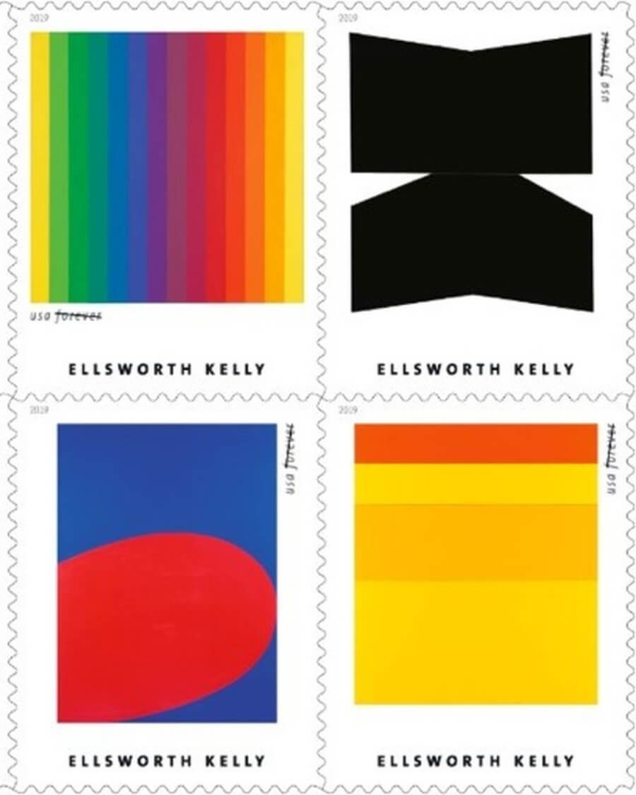 Ellsworth Kelly plasmado en sellos postales