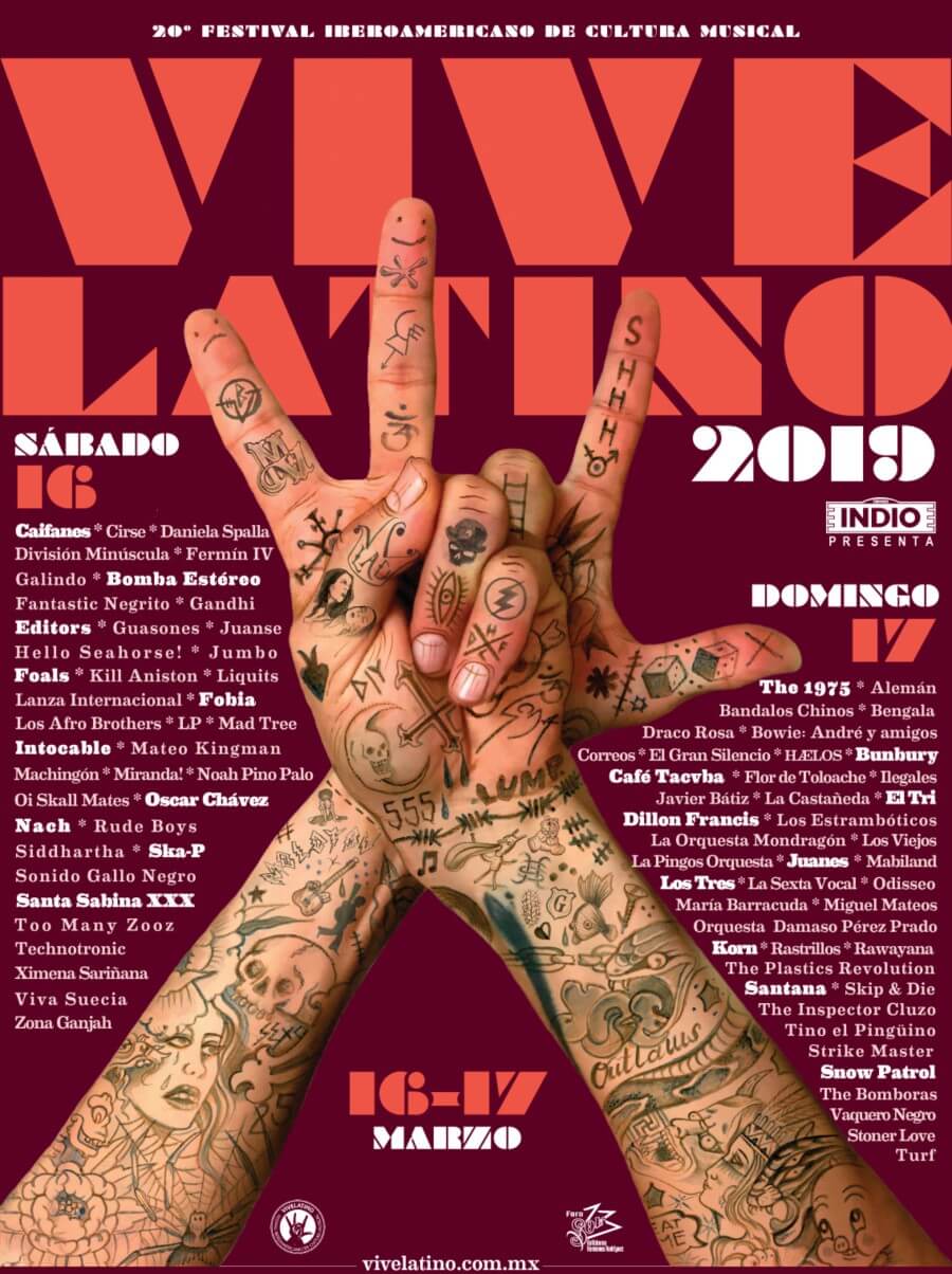 Cartel oficial Vive Latino 2019