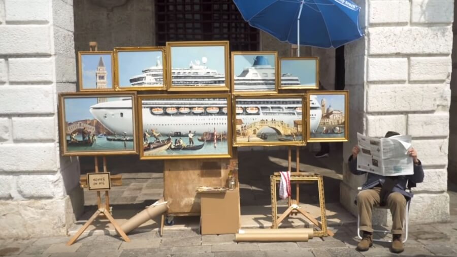 Banksy aparece con instalación en Venecia