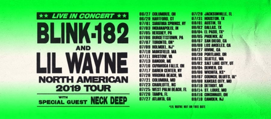 Fechas de la gira de Blink 182 y Lil Wayne