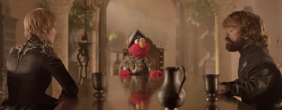 screenshot del video de Elmo n Game of Thrones