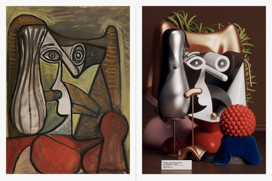 Obras de Omar Aqil reinterpretan pinturas de Picasso