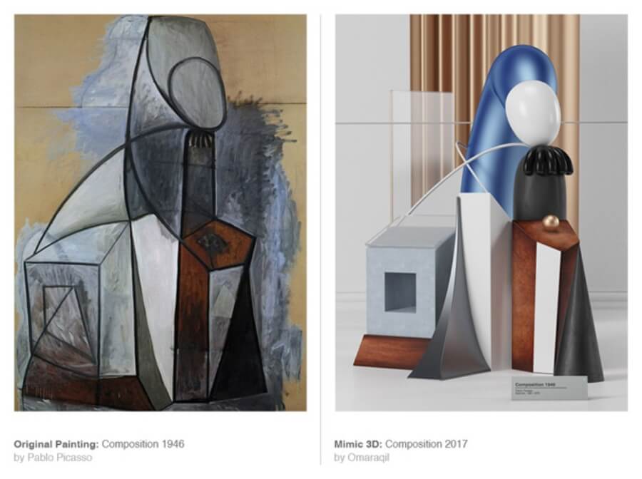 Obras de Omar Aqil reinterpretan pinturas de Picasso