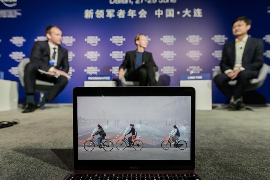 World Economic Forum, en Dalian, China.