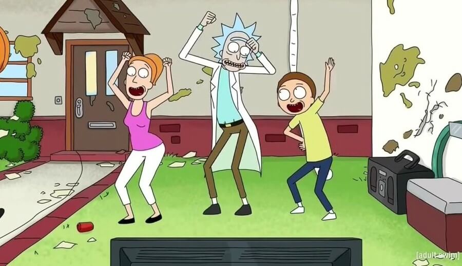 Escena de Rick y Morty