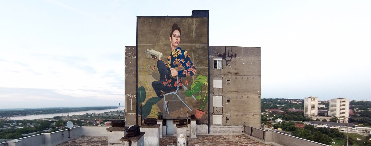 Artez presentó su nuevo mural en Belgrado