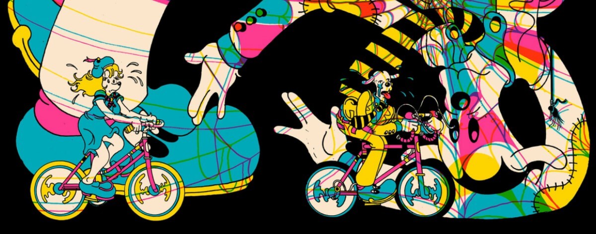 Brian Blomerth ilustrando Bicycle Day y el LSD