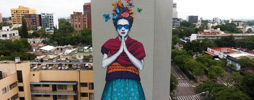 Fin DAC creó mural de Frida Kahlo en Guadalajara