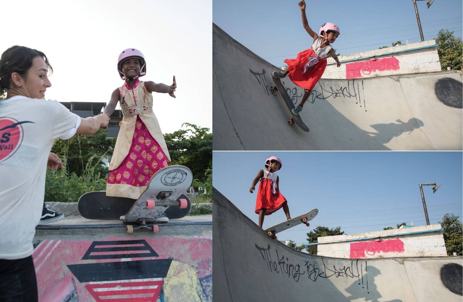girls skating in India