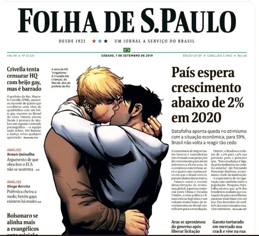 Beso gay de Avengers censurado en Brasil