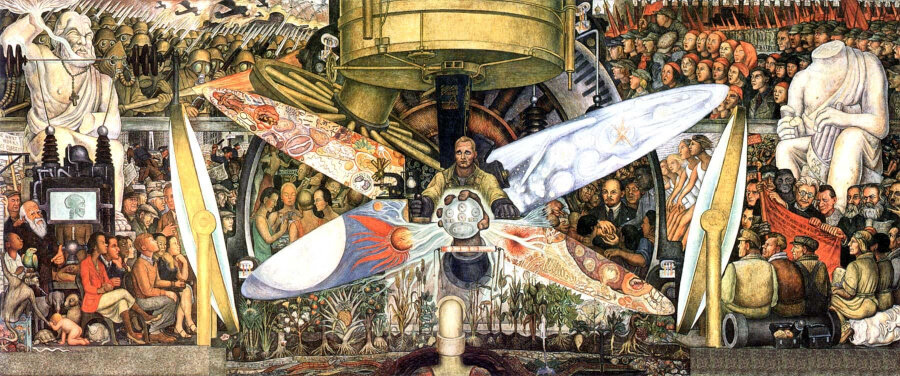 El hombre controlador del universo de Diego Rivera 