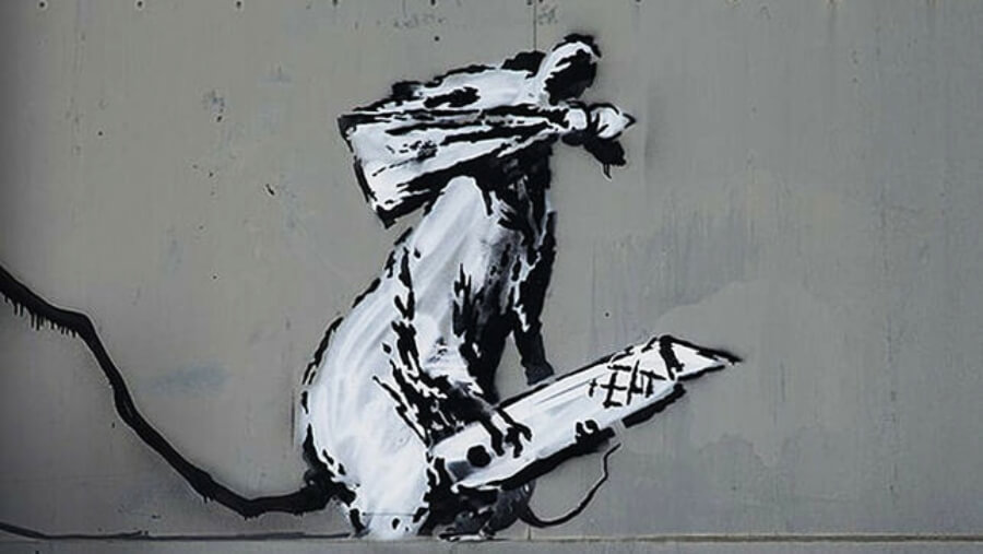Obra de Bansky fue robada del Centro Pompidou