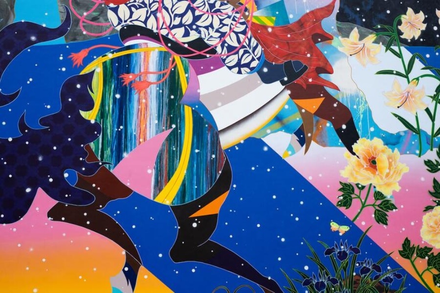 Tomokazu Matsuyama pintó el Houston Bowery Wall