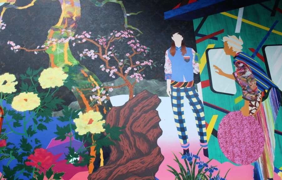 Tomokazu Matsuyama pintó el Houston Bowery Wall