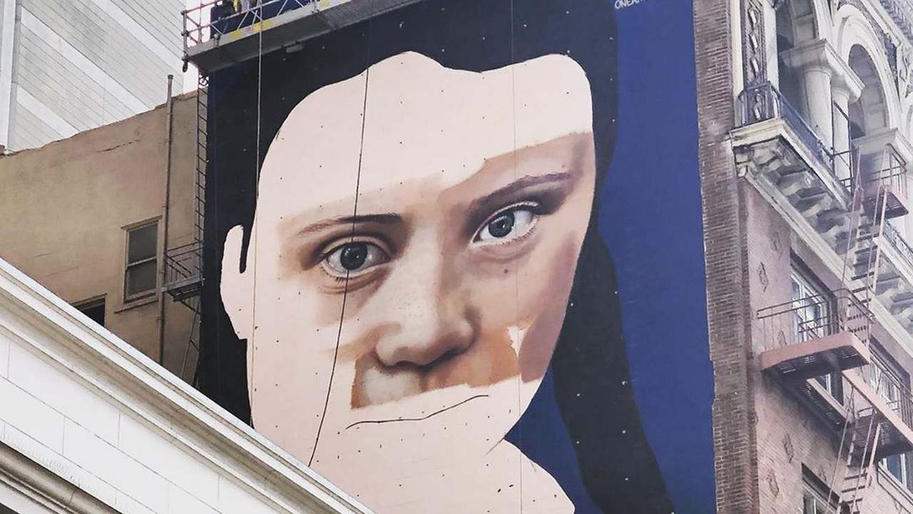 mural de Greta Thunberg