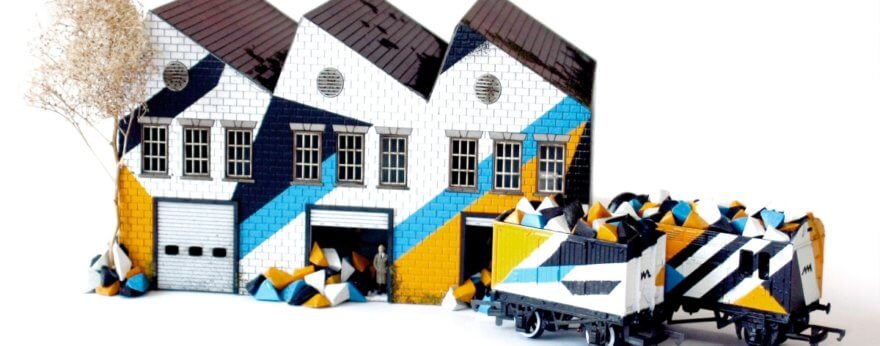 Street art miniatura en exposición Urban Miniatures