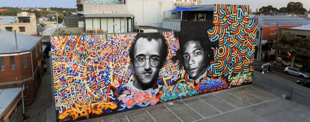 Nuevo mural que rinde tributo a Haring y Basquiat
