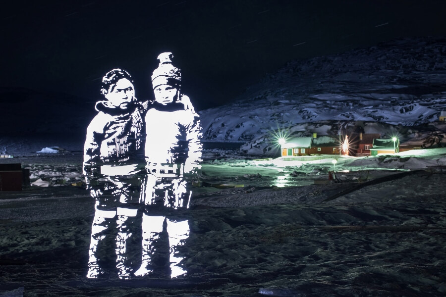 Fabrice Wittner pinto los cielos del Polo Norte