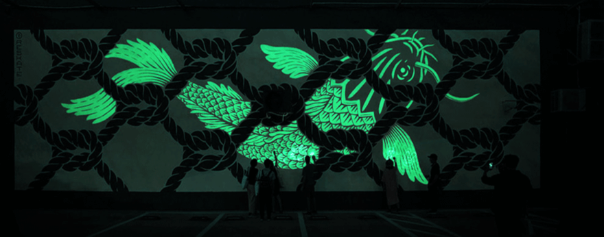 Reskate Studio presentó tres  murales flourescentes