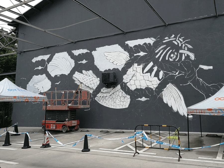 Reskate Studio presentó tres  murales flourescentes