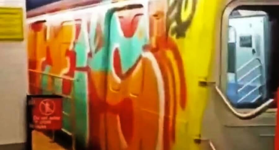 Subway de Nueva York fue vandalizado con graffiti