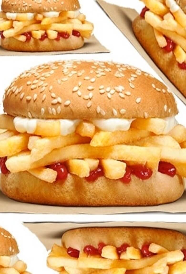 Burger King presentó su hamburguesa de papas fritas
