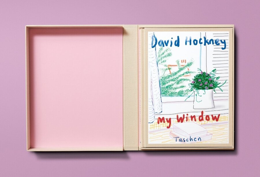 David Hockney presented book of drawings