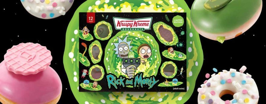 Donas de Rick and Morty a la venta en Krispy Kreme