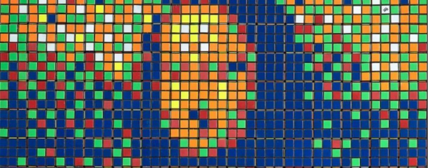 Mona Lisa con cubos Rubik hecha por Invader