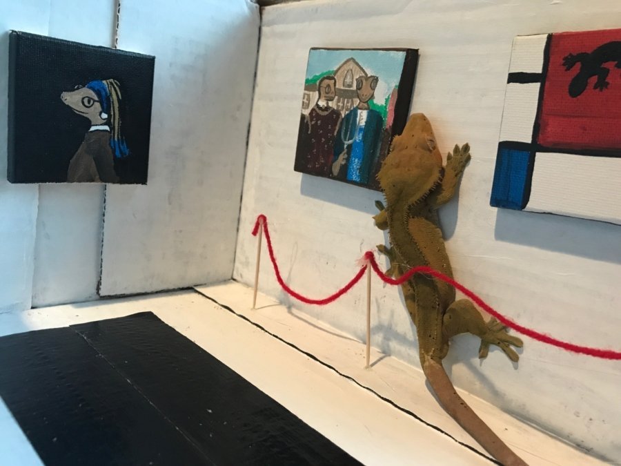 Mujer creó museo para su lagarto