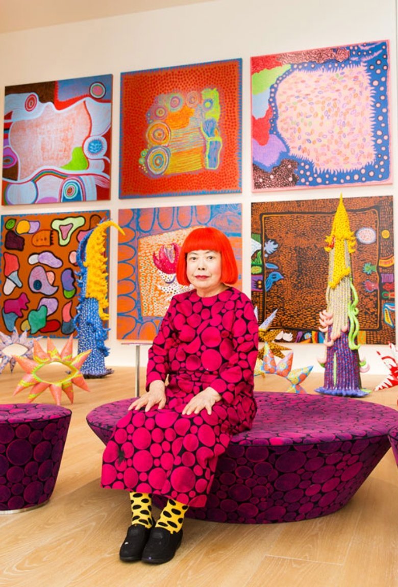 Yayoi Kusama creates a poem in the face of the health emergency