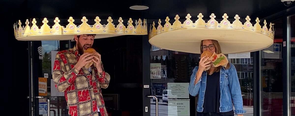Cortonas de burger king promueven el distanciamiento social