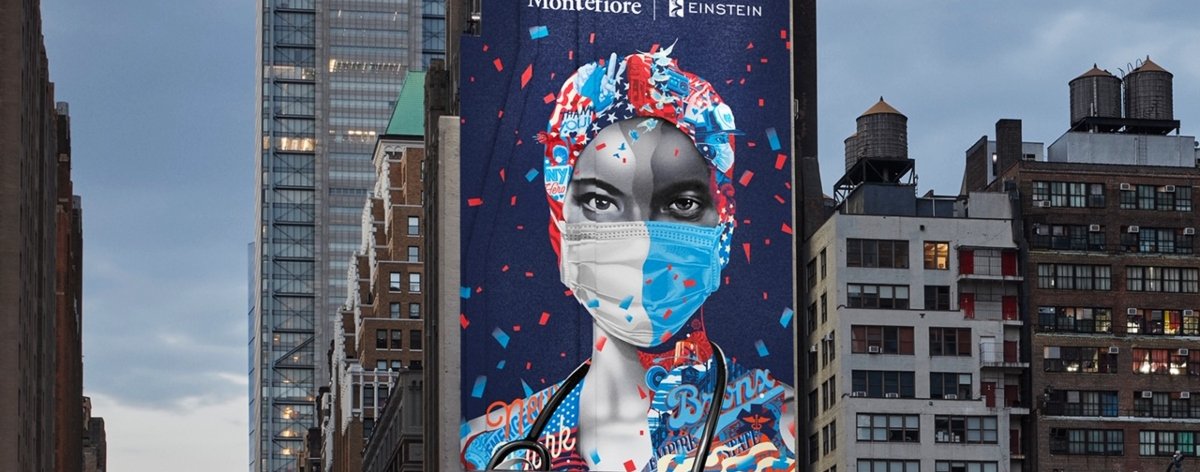 Tristan Eaton and Obey pay hommage to health workers