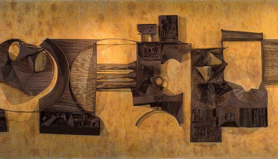 Manuel Felguérez, Mural de hierro (detalle), 1960. 