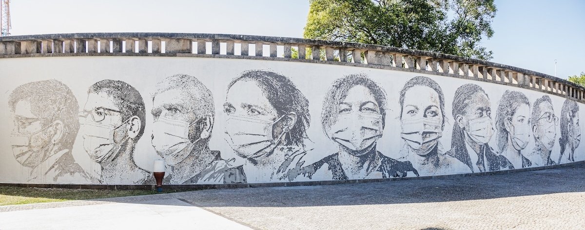 Mural de Vhils honra a trabajadores de la salud