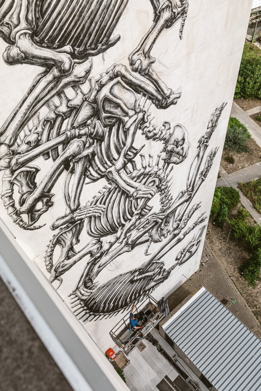 ROA creó nuevo mural en el Museo de la Universidad de Gante