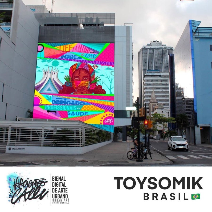 Arte de Toysomik para la Bienal de Arte Urbano Digital