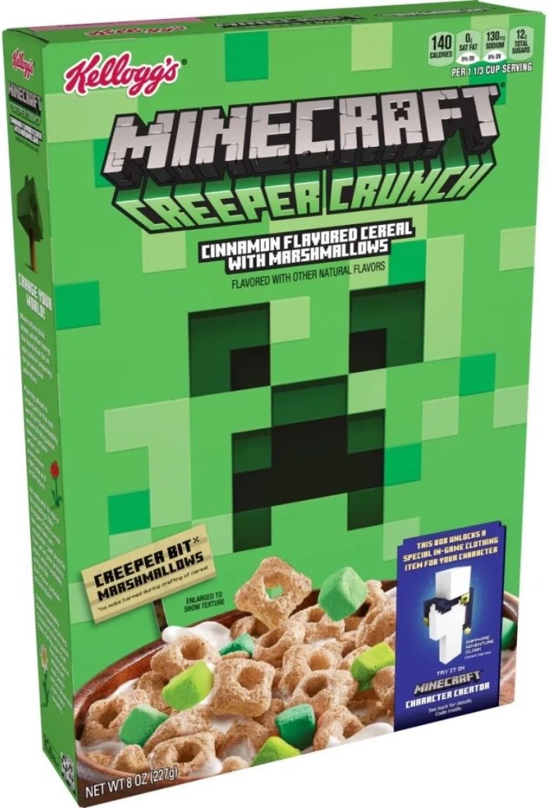 Cereal de Minecraft para un desayuno gamer