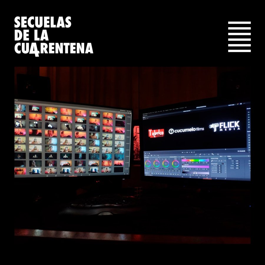 Proceso de edición de los cortometrajes de Secuencias de cuarentena