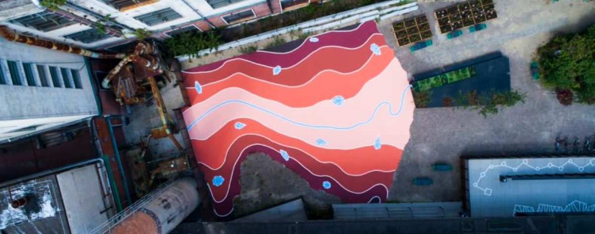 Andreco crea mural sobre ecología fluvial en Florencia