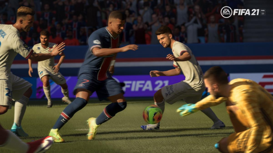 Escena del videojuego FIFA 21