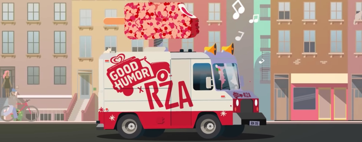 Ilustración promocional para la nueva canción de los helados de RZA y Good Humor