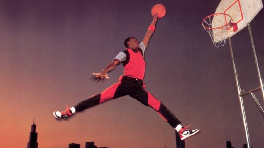 Fotografía de Michael Jordan que dió vida al logo de la marca Jordan